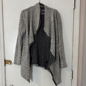 Bnci Heathered Gray Drape Cardigan